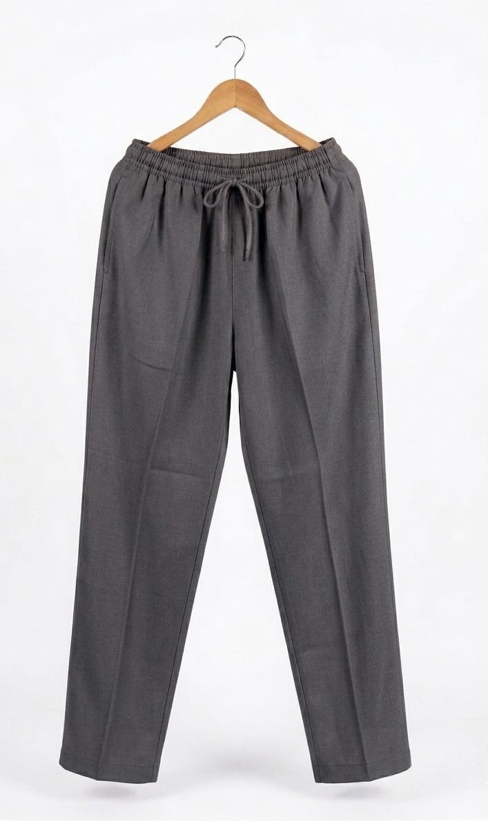 Half-elastic trousers grey