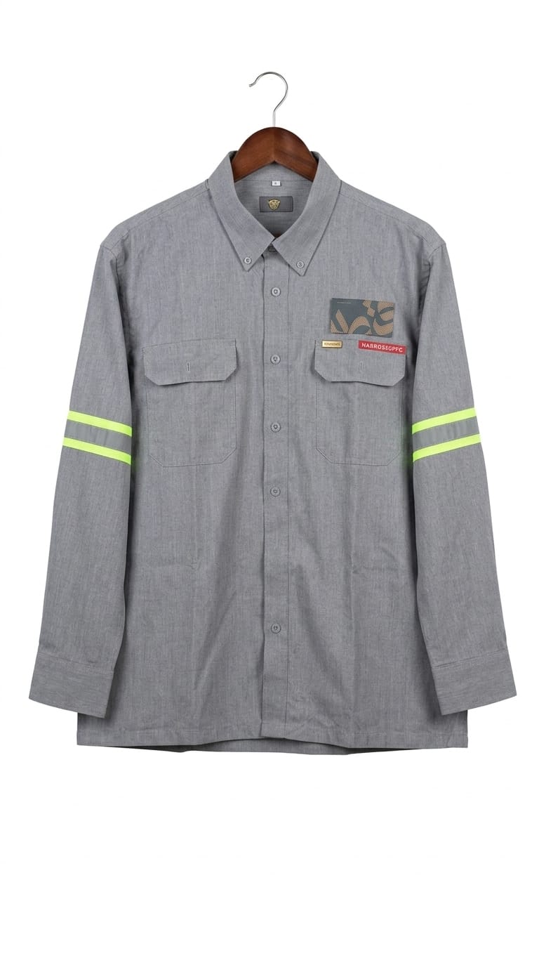Grey coverall with reflector