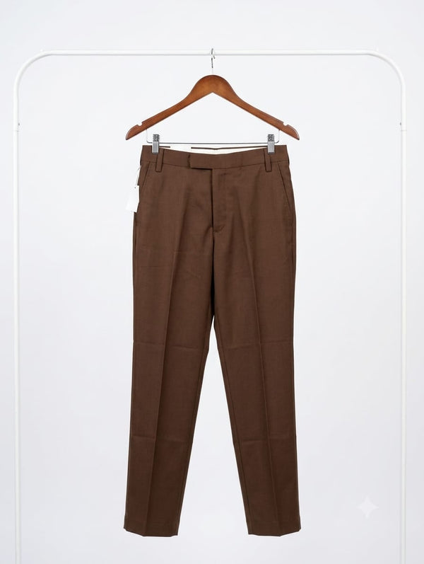 Belt trousers brown